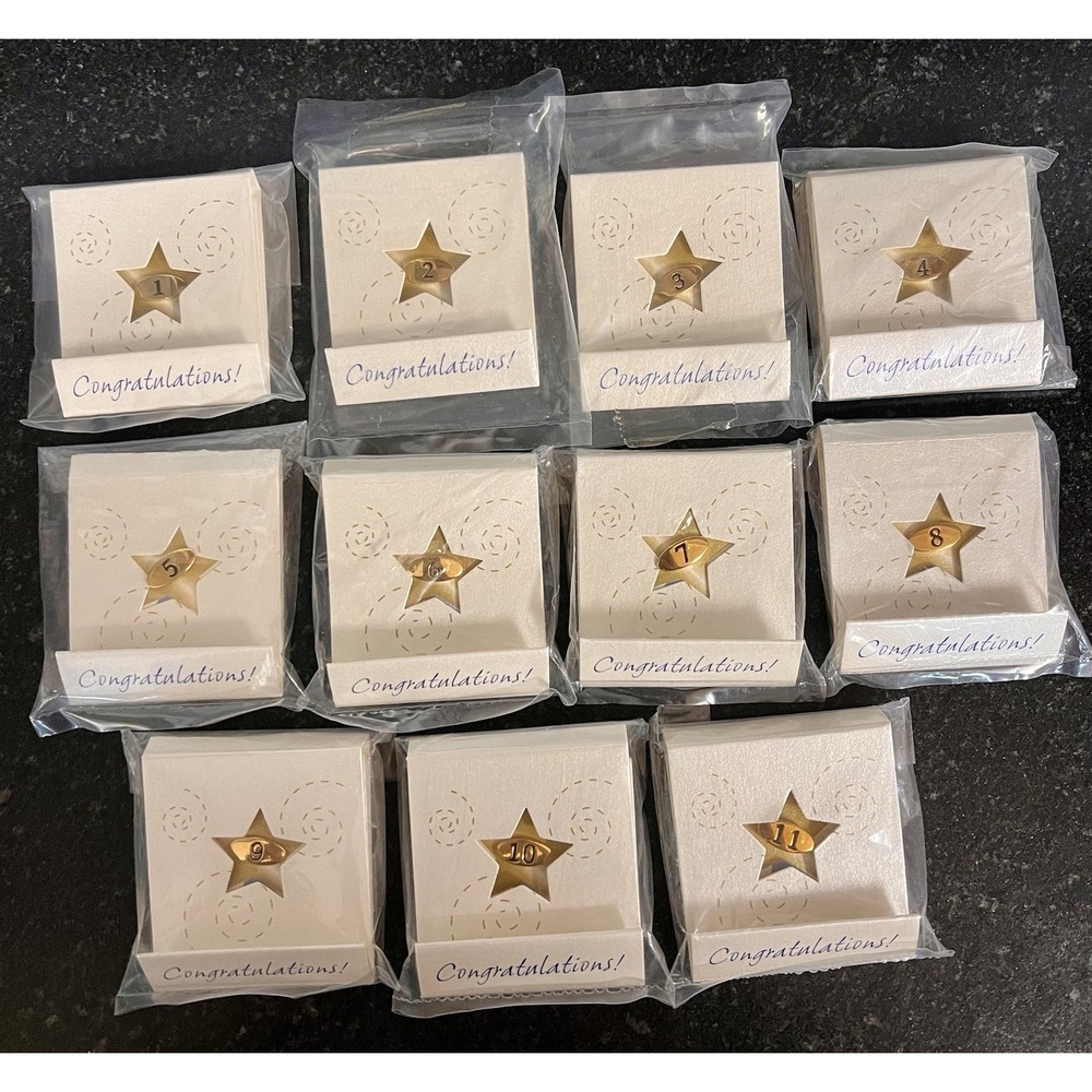 Mary Kay Congratulations Star Cosmetics Consultant Awards‎ Gift Pins Years 1-11
